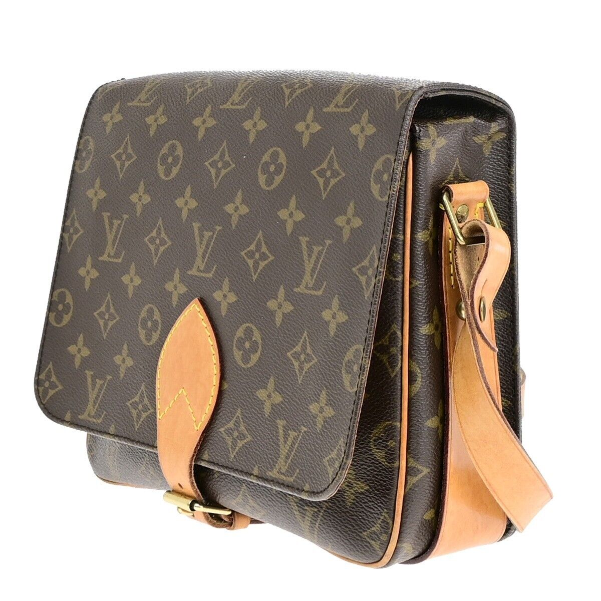 Louis Vuitton Cartouchiere Brown Canvas Bag
