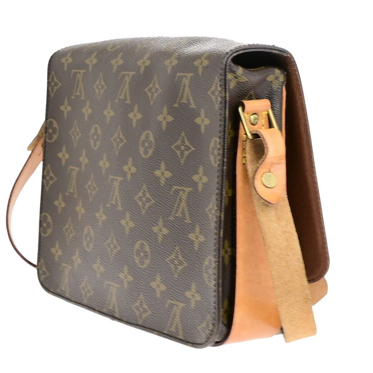 Louis Vuitton Cartouchiere Brown Canvas Bag