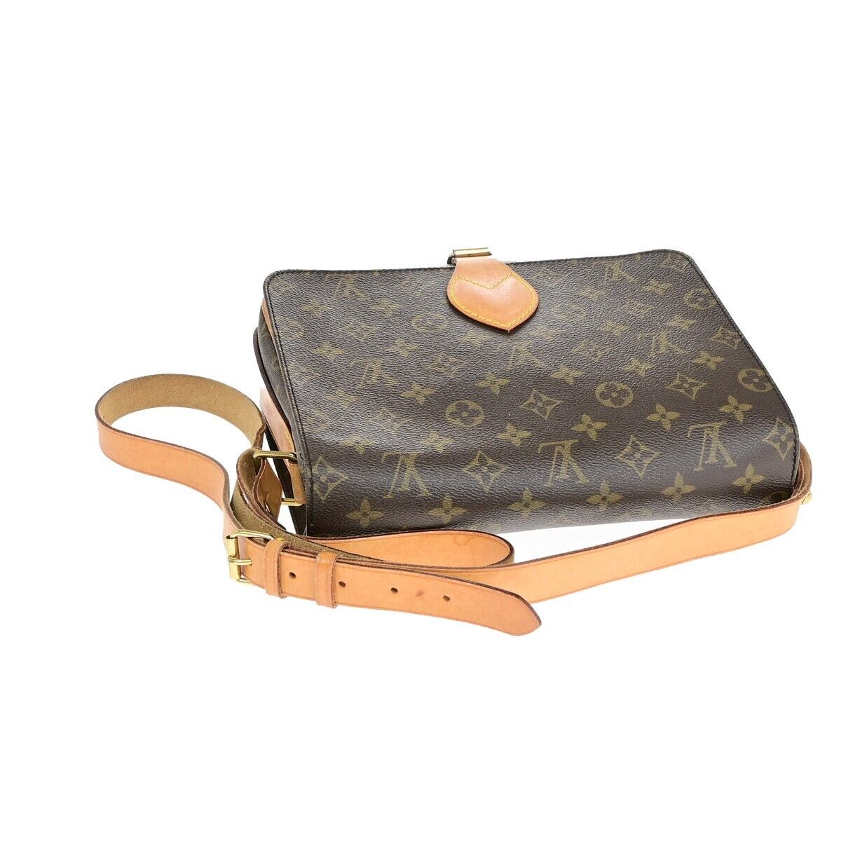 Louis Vuitton Cartouchiere Brown Canvas Bag