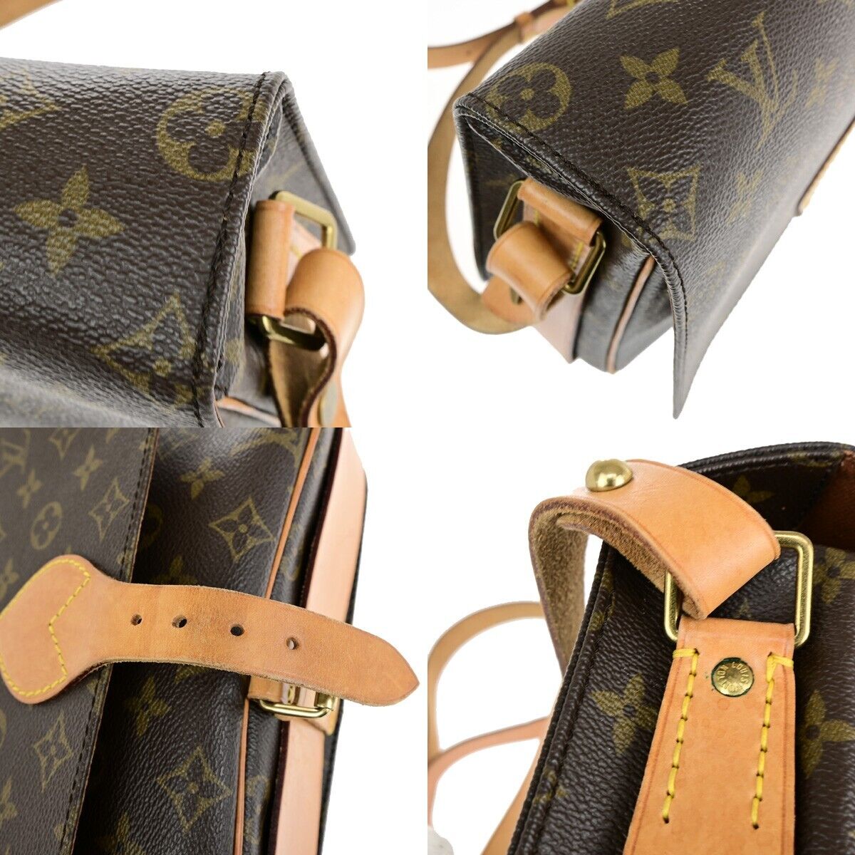 Louis Vuitton Cartouchiere Brown Canvas Bag