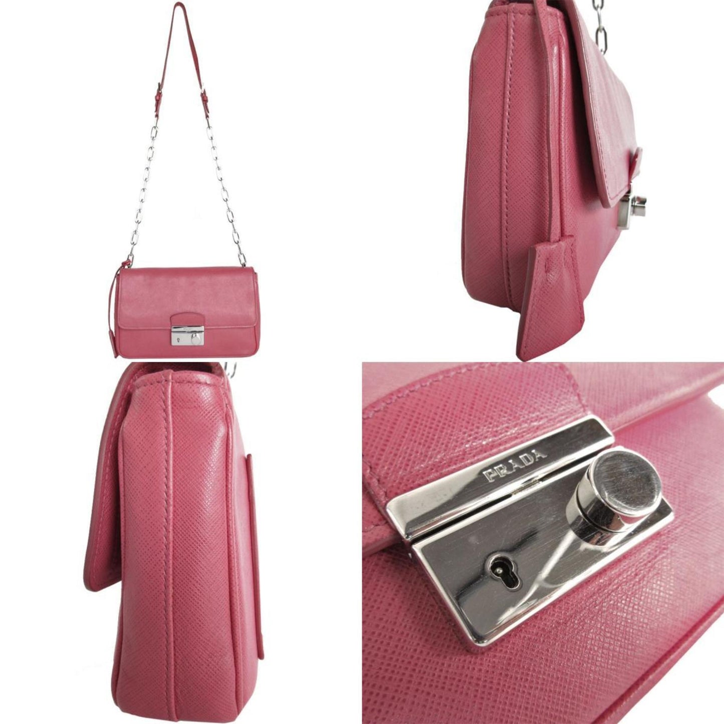 Prada Saffiano Pink Leather Bag