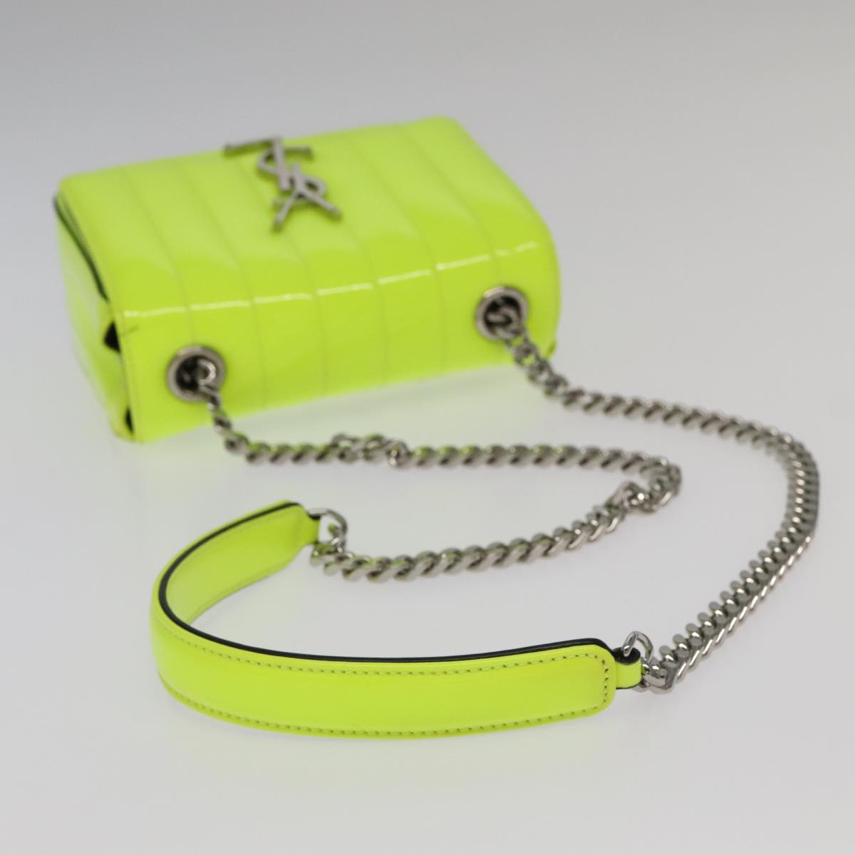 Saint Laurent Vicky Green Patent Leather Bag