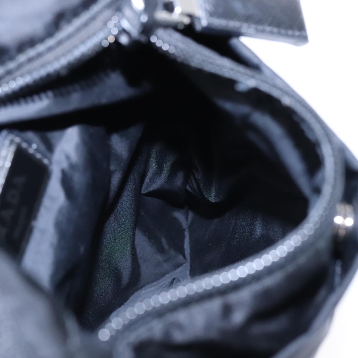 Prada Triangle Logo Black Synthetic Bag