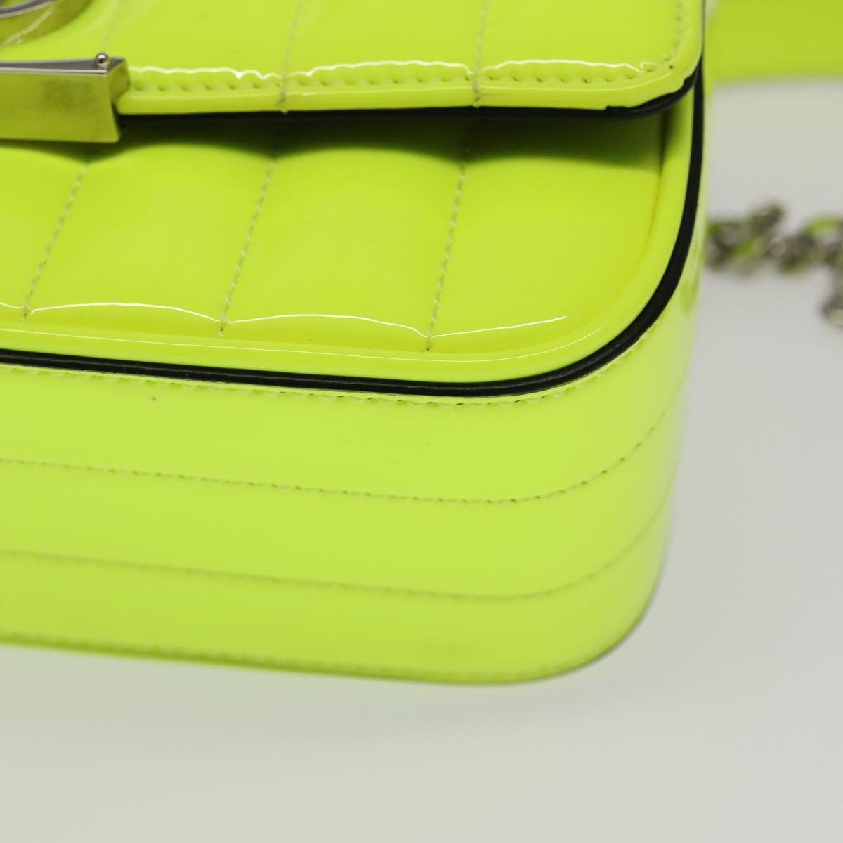 Saint Laurent Vicky Green Patent Leather Bag