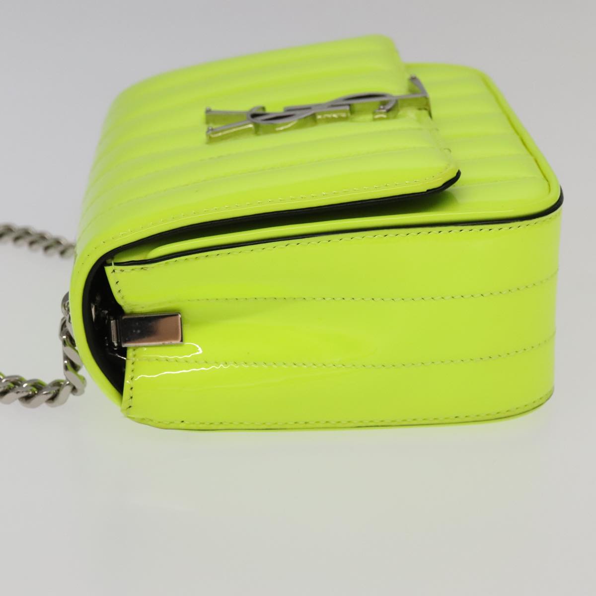 Saint Laurent Vicky Green Patent Leather Bag