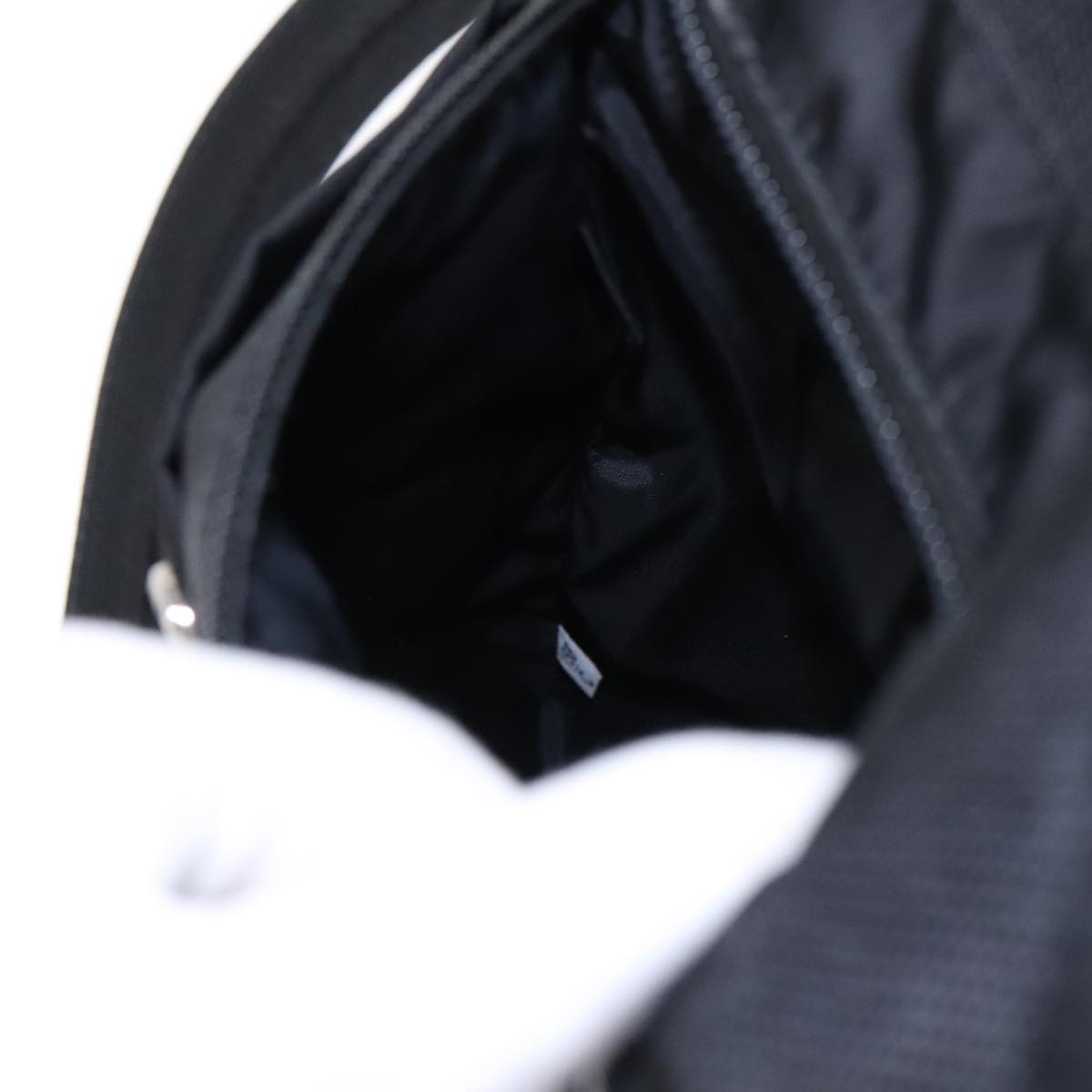 Prada Triangle Logo Black Synthetic Bag