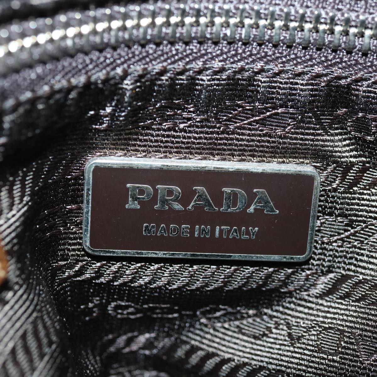 Prada Tessuto Brown Synthetic Bag