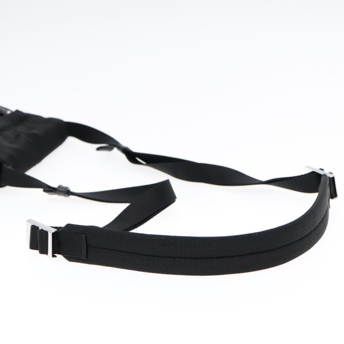 Prada Triangle Logo Black Synthetic Bag