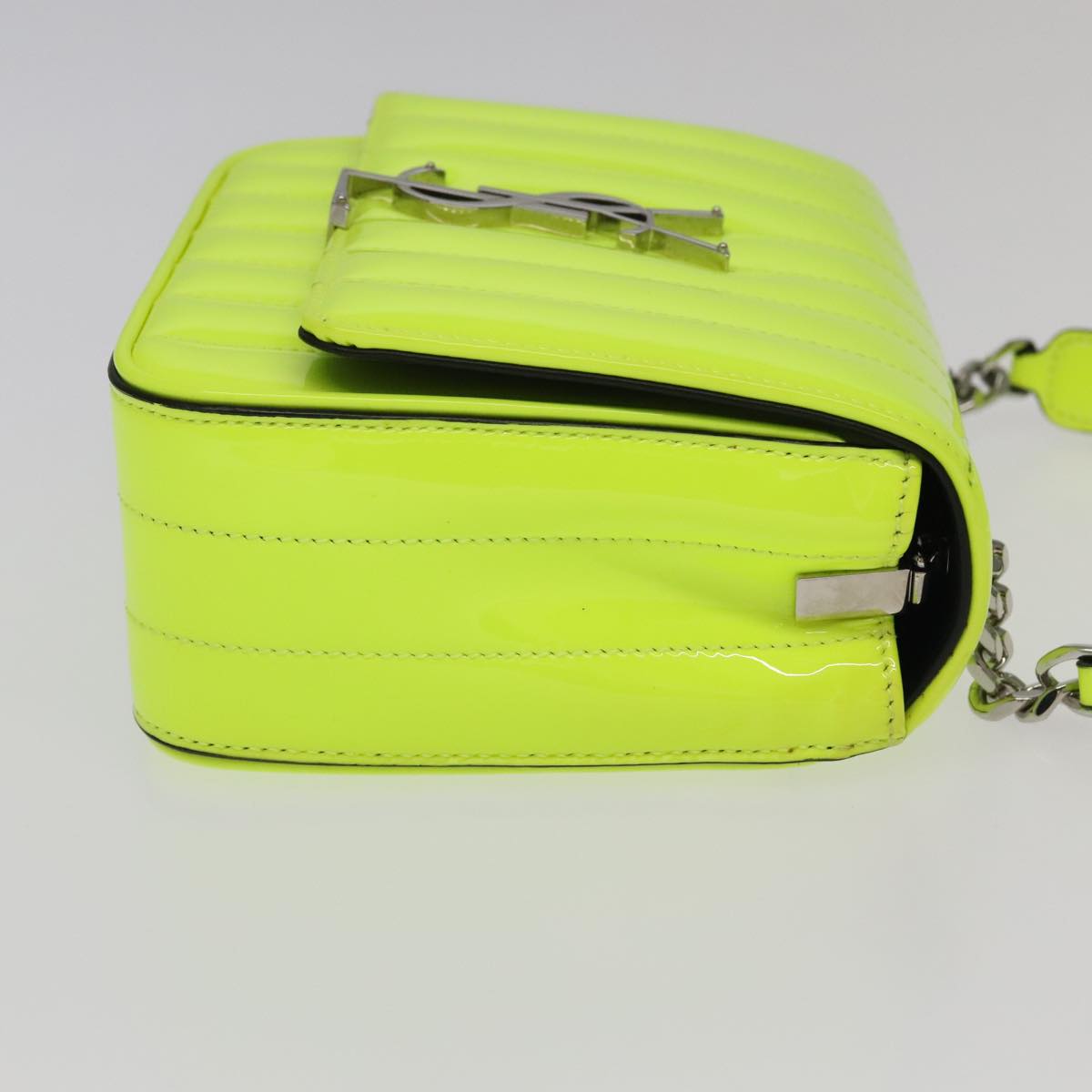 Saint Laurent Vicky Green Patent Leather Bag