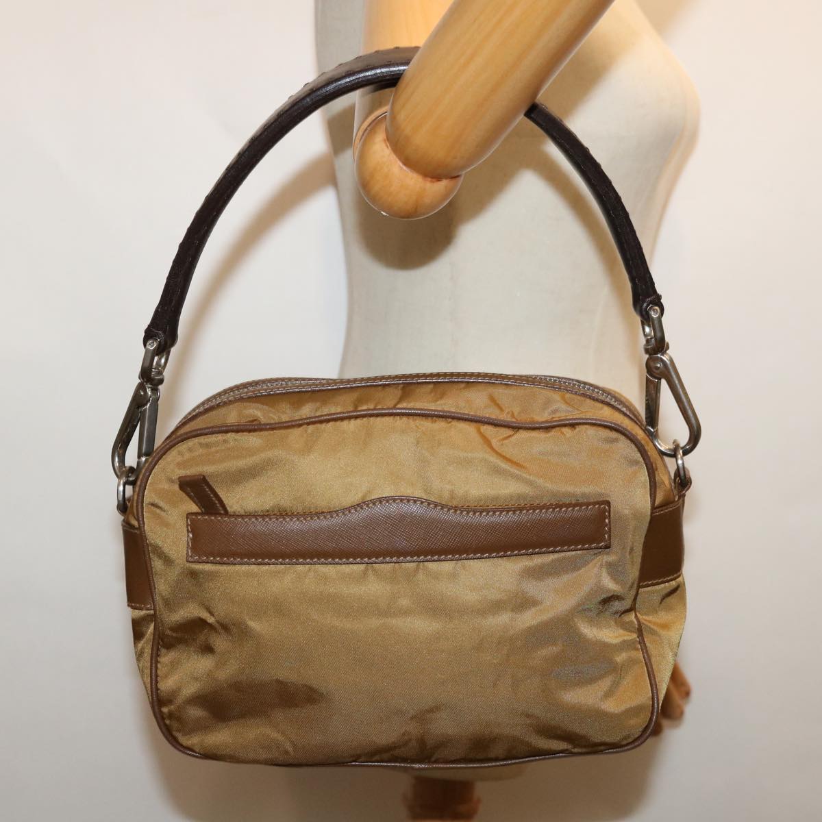 Prada Tessuto Brown Synthetic Bag
