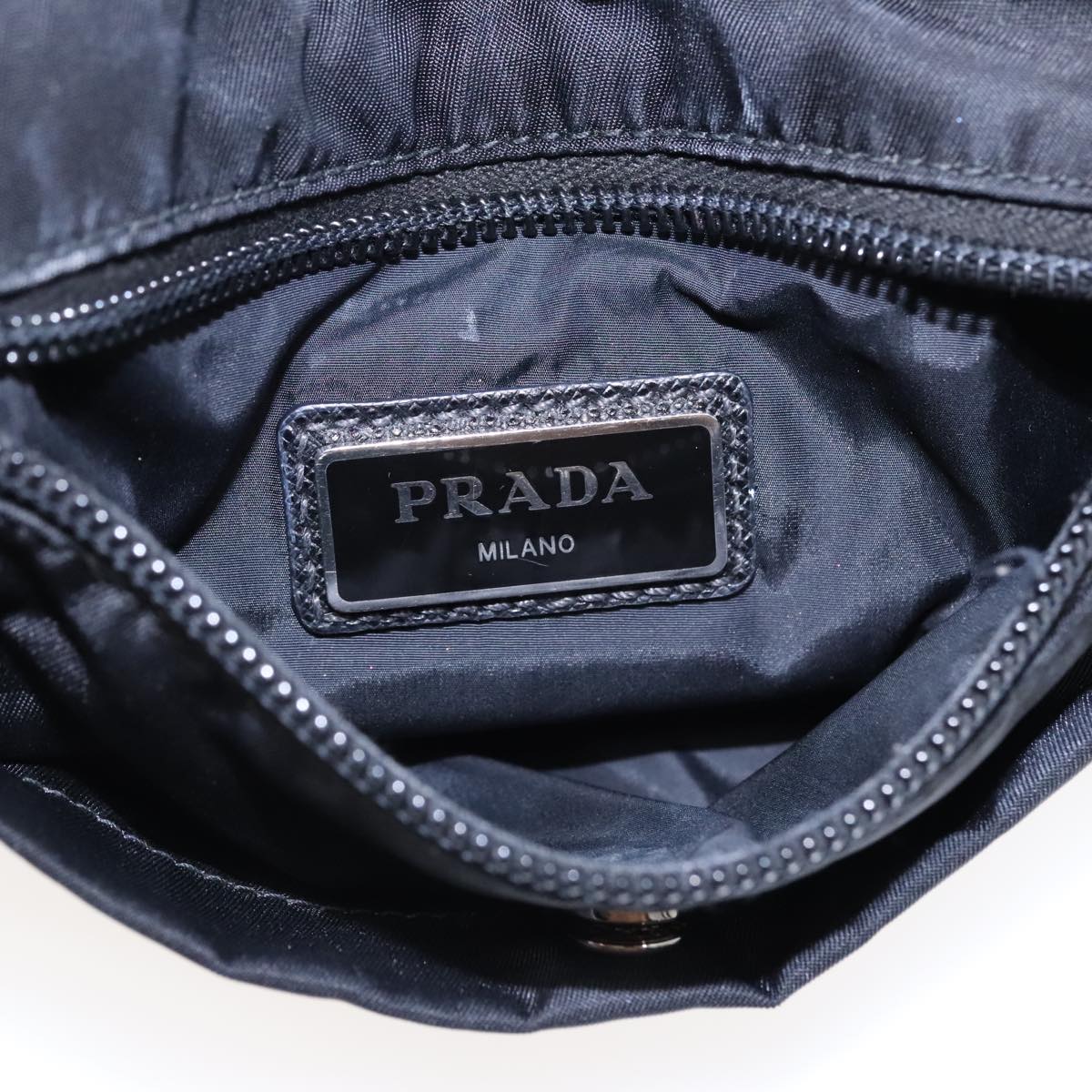 Prada Triangle Logo Black Synthetic Bag