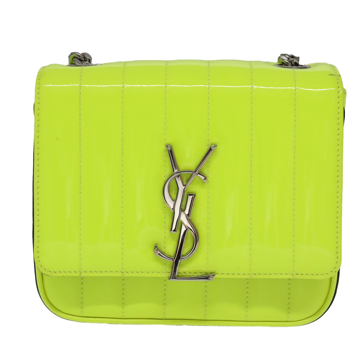 Saint Laurent Vicky Green Patent Leather Bag