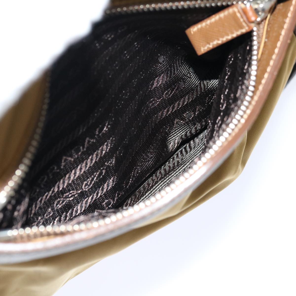 Prada Tessuto Brown Synthetic Bag