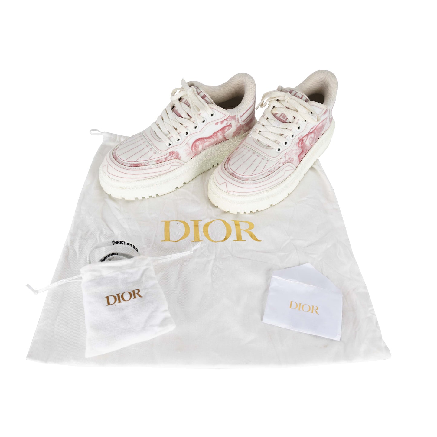 Christian Dior Addict Pink Toile De Jouy Sneakers - '10s