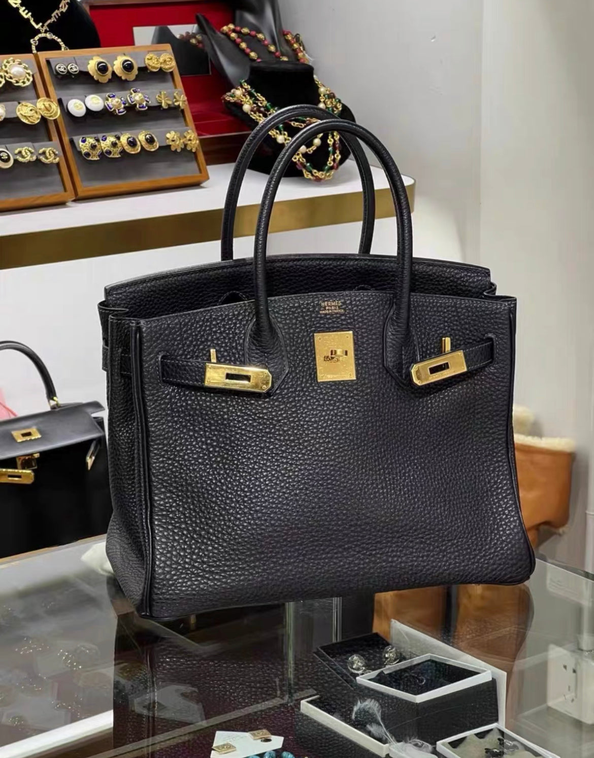 Hermès Birkin 30 Midnight Blue Togo Leather Gold Palladium Hardware