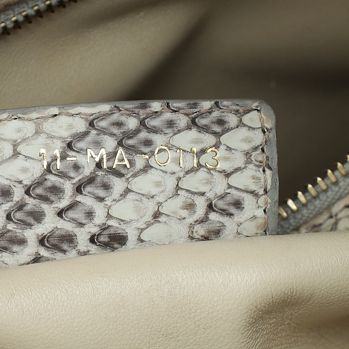 Christian Dior Bicolor Python Lady Dior Large Bag