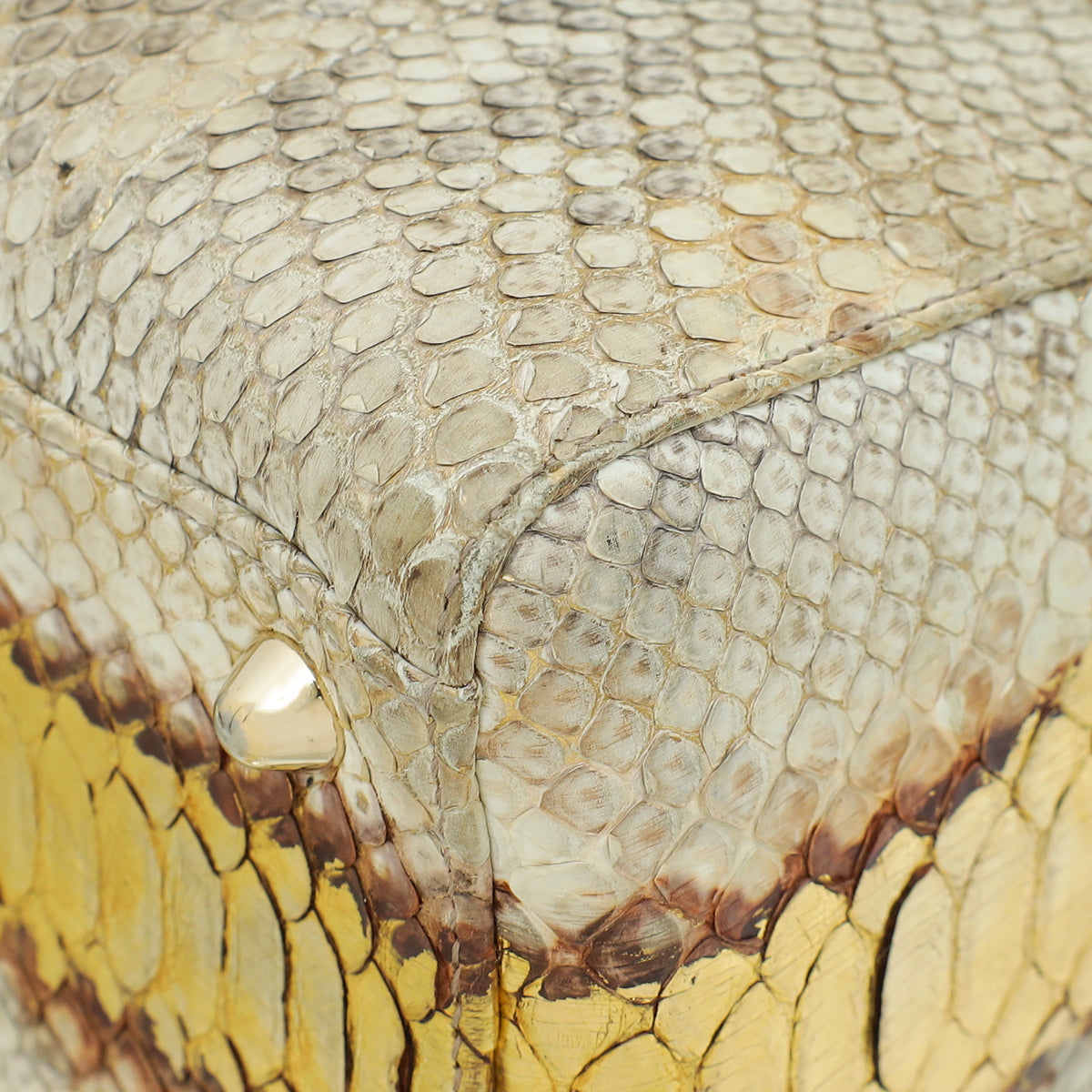 Christian Dior Bicolor Python Lady Dior Large Bag