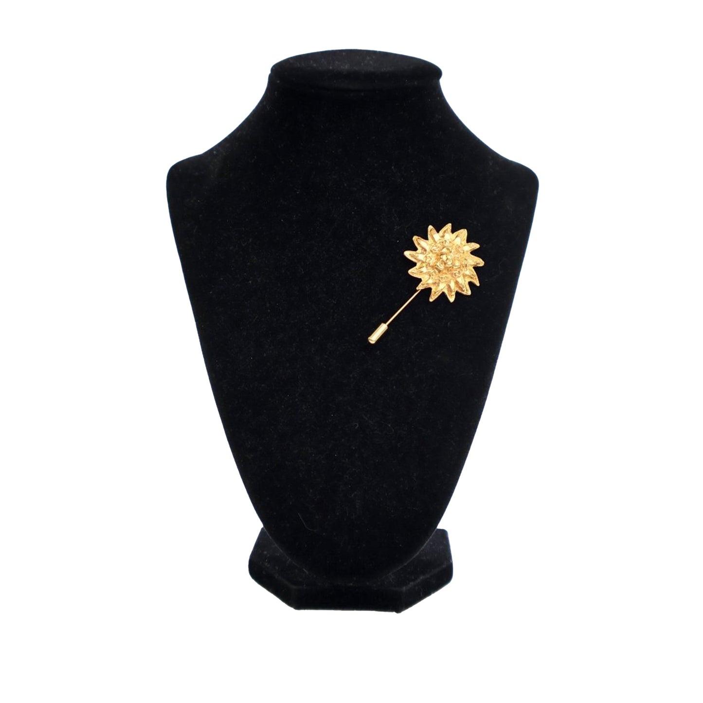 Chanel Gold Plated Lion Head Pin Brooch