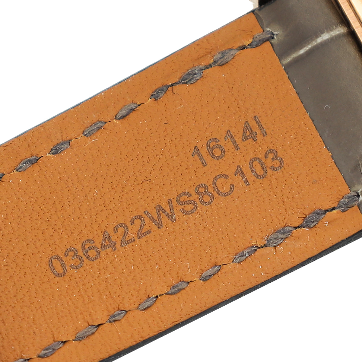 Hermes 18K Rose Gold Diamond Heure H Mini Model 21mm Quartz Watch