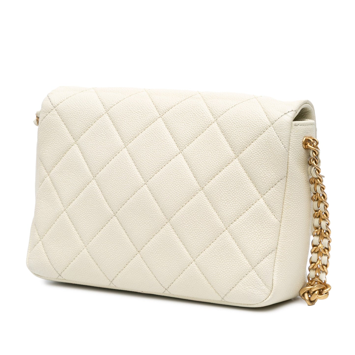Chanel Small Quilted Caviar Chain Melody Flap