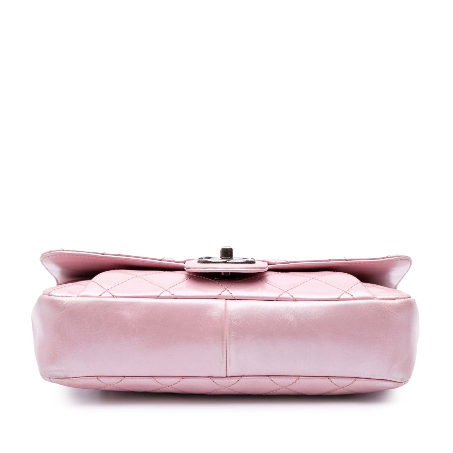 Chanel Medium CC Quilted Metallic Calfskin Coco Pleats Flap