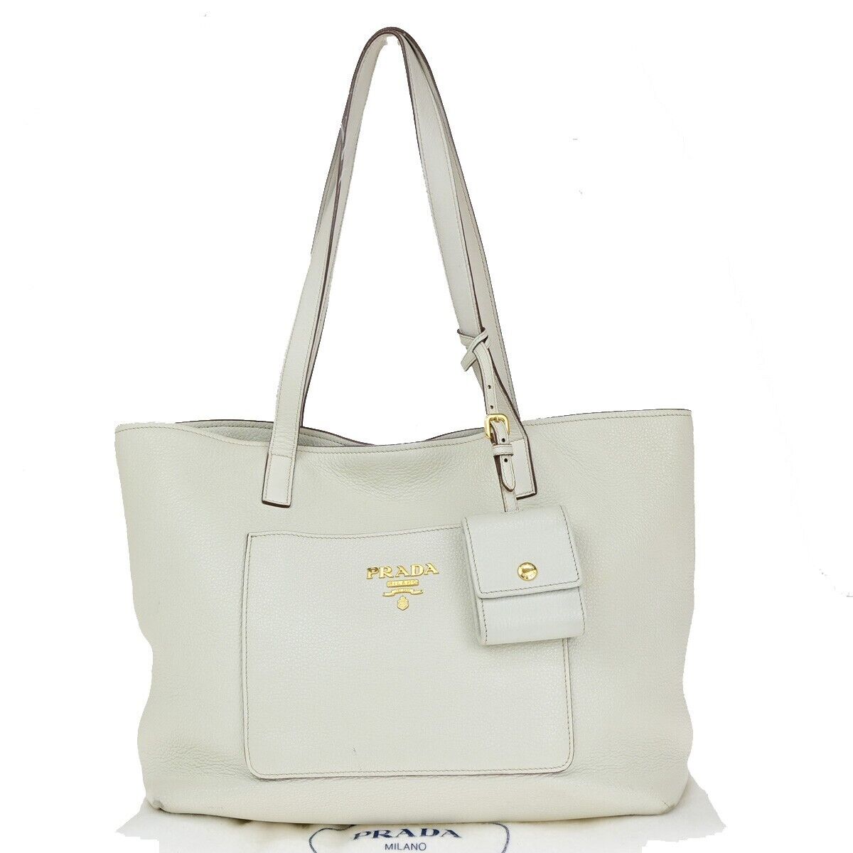 Prada Vitello White Leather Bag