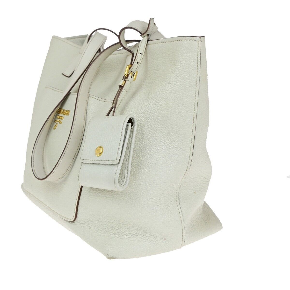 Prada Vitello White Leather Bag