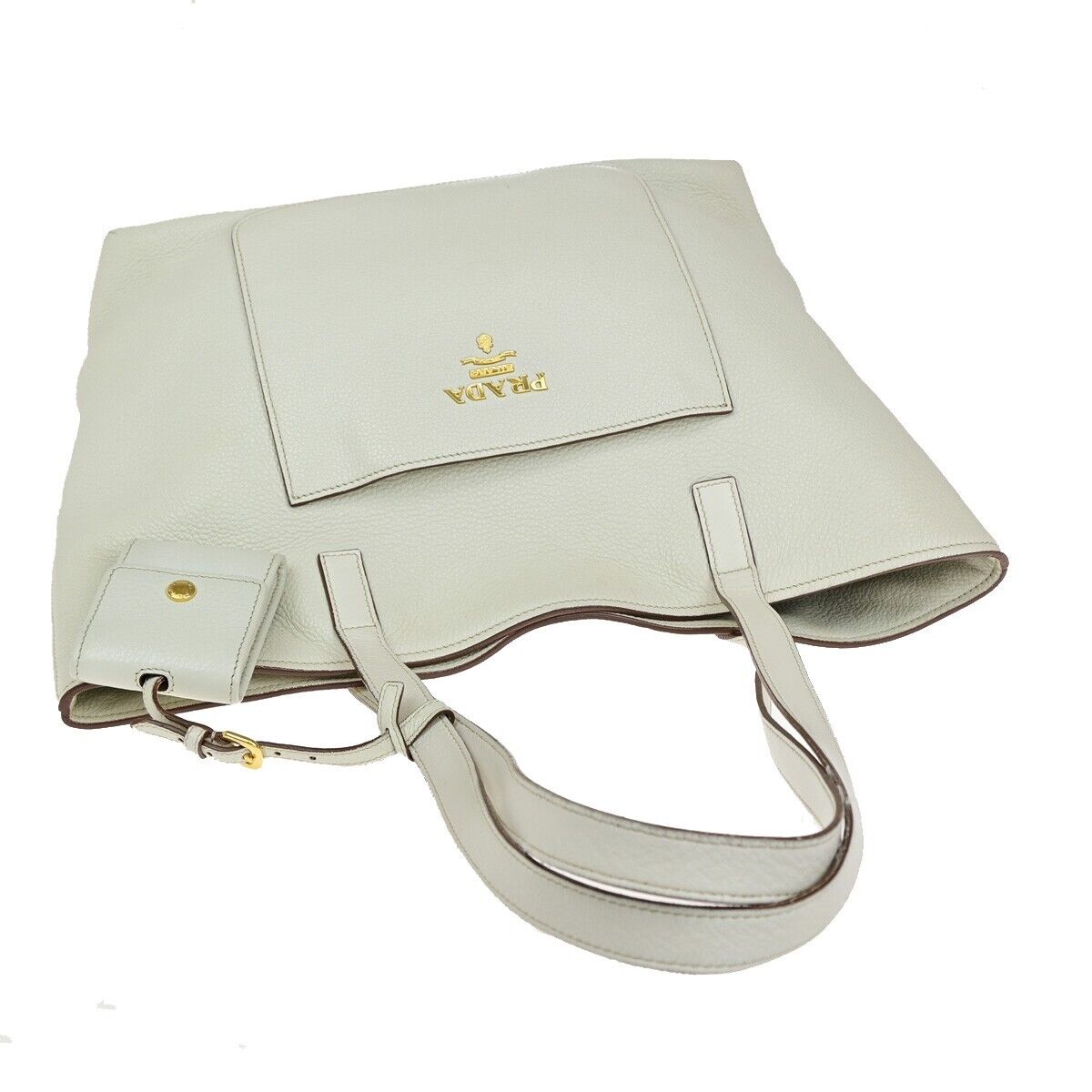 Prada Vitello White Leather Bag