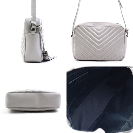 Saint Laurent Lou Grey Leather Bag
