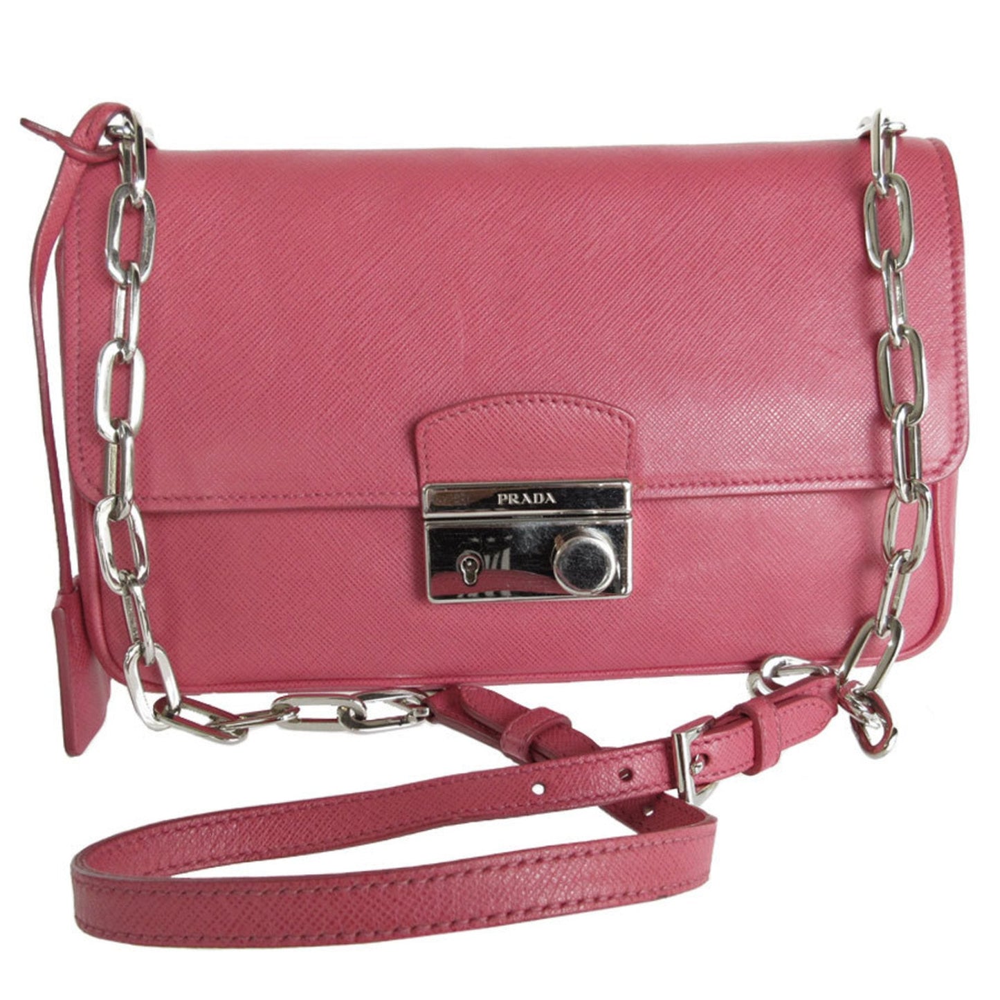 Prada Saffiano Pink Leather Bag