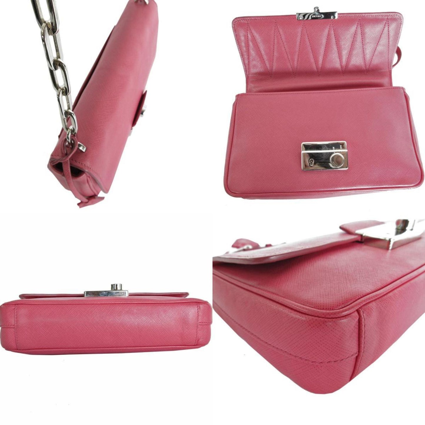 Prada Saffiano Pink Leather Bag