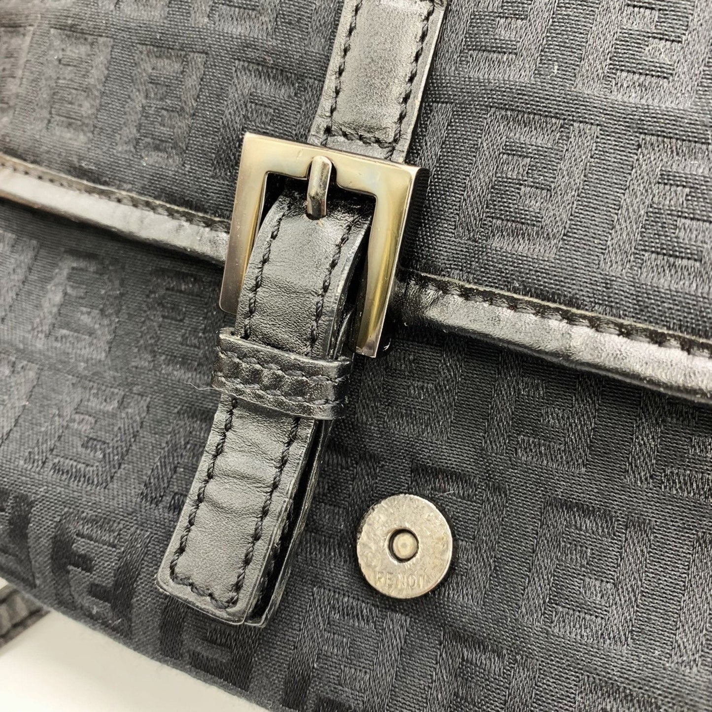 Fendi Zucchino Black Canvas Bag