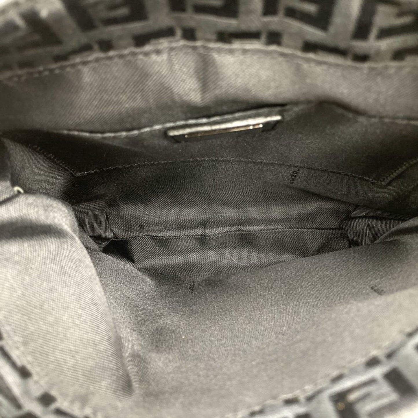 Fendi Zucchino Black Canvas Bag