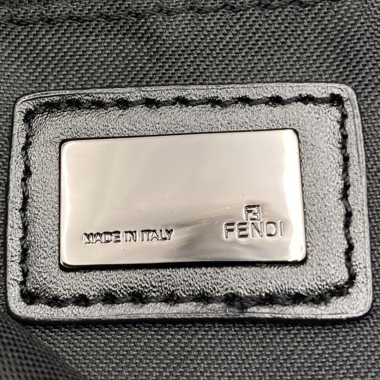 Fendi Zucchino Black Canvas Bag