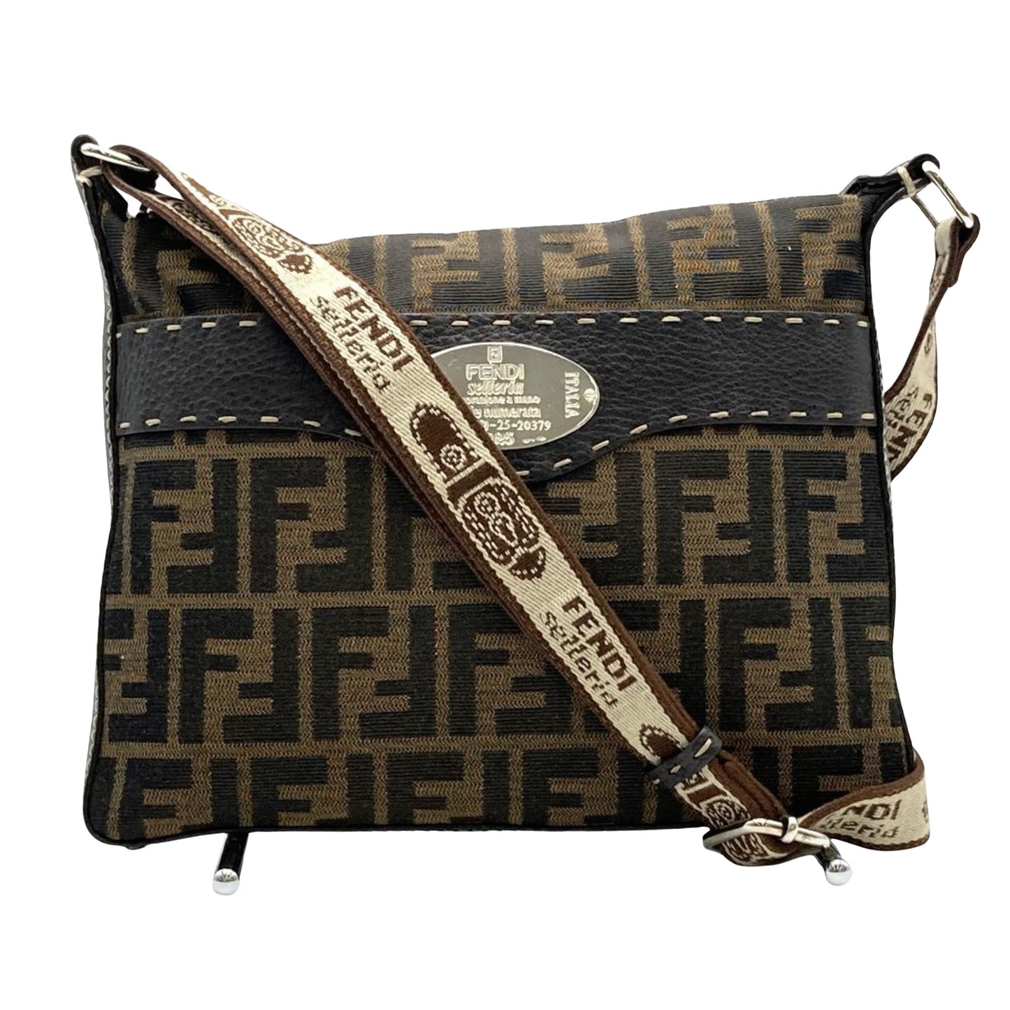 Fendi Selleria Brown Canvas Bag
