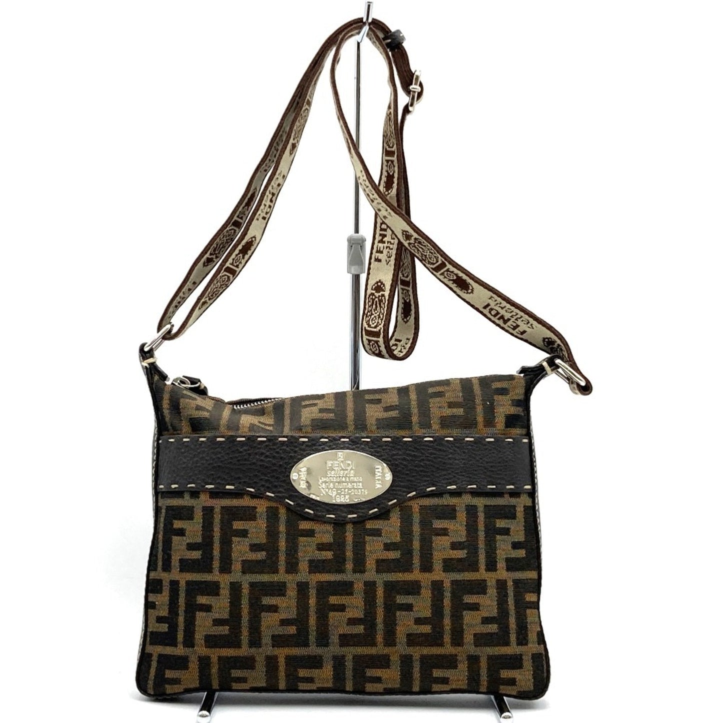 Fendi Selleria Brown Canvas Bag