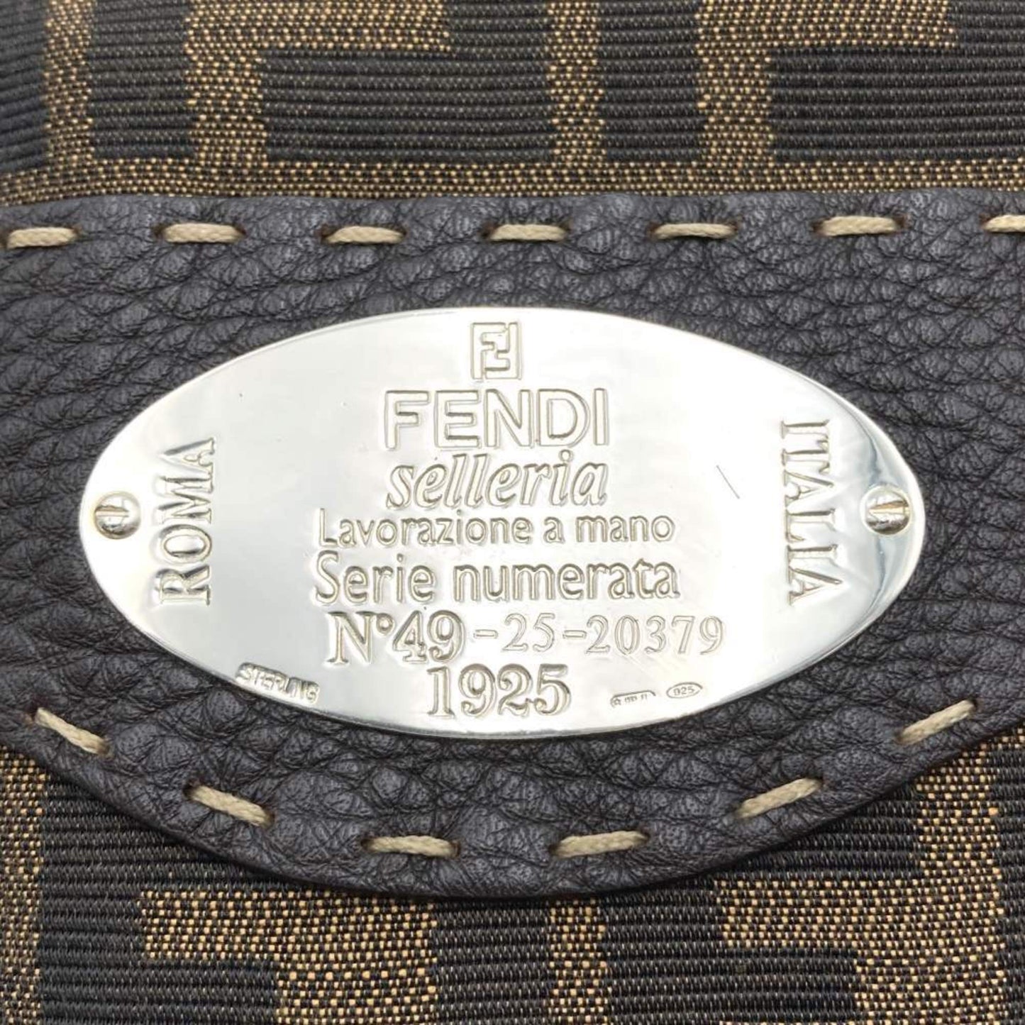 Fendi Selleria Brown Canvas Bag