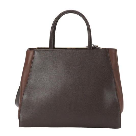 Fendi 2Jours Brown Leather Bag