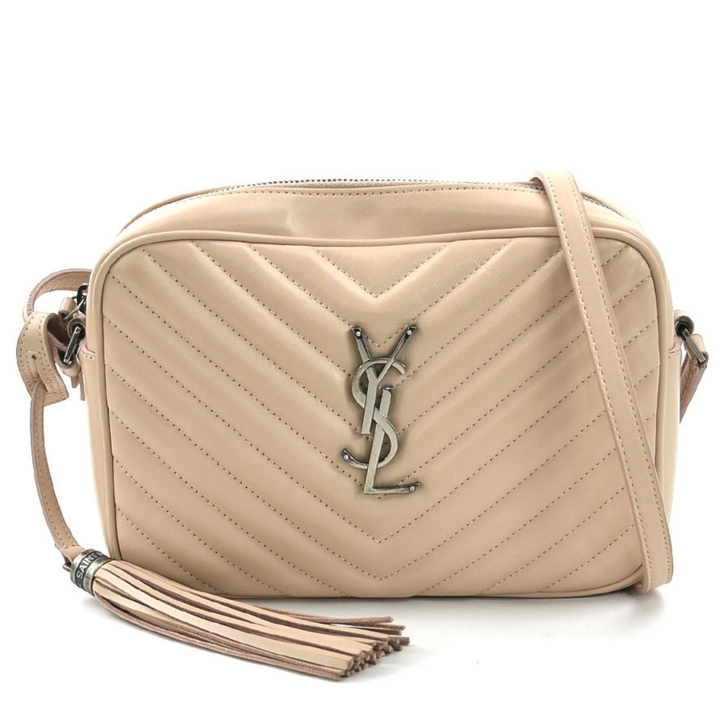 Saint Laurent Lou Beige Leather Bag