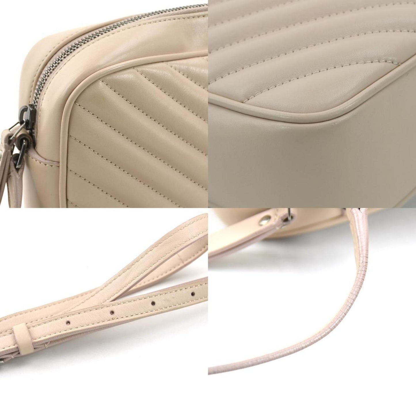 Saint Laurent Lou Beige Leather Bag