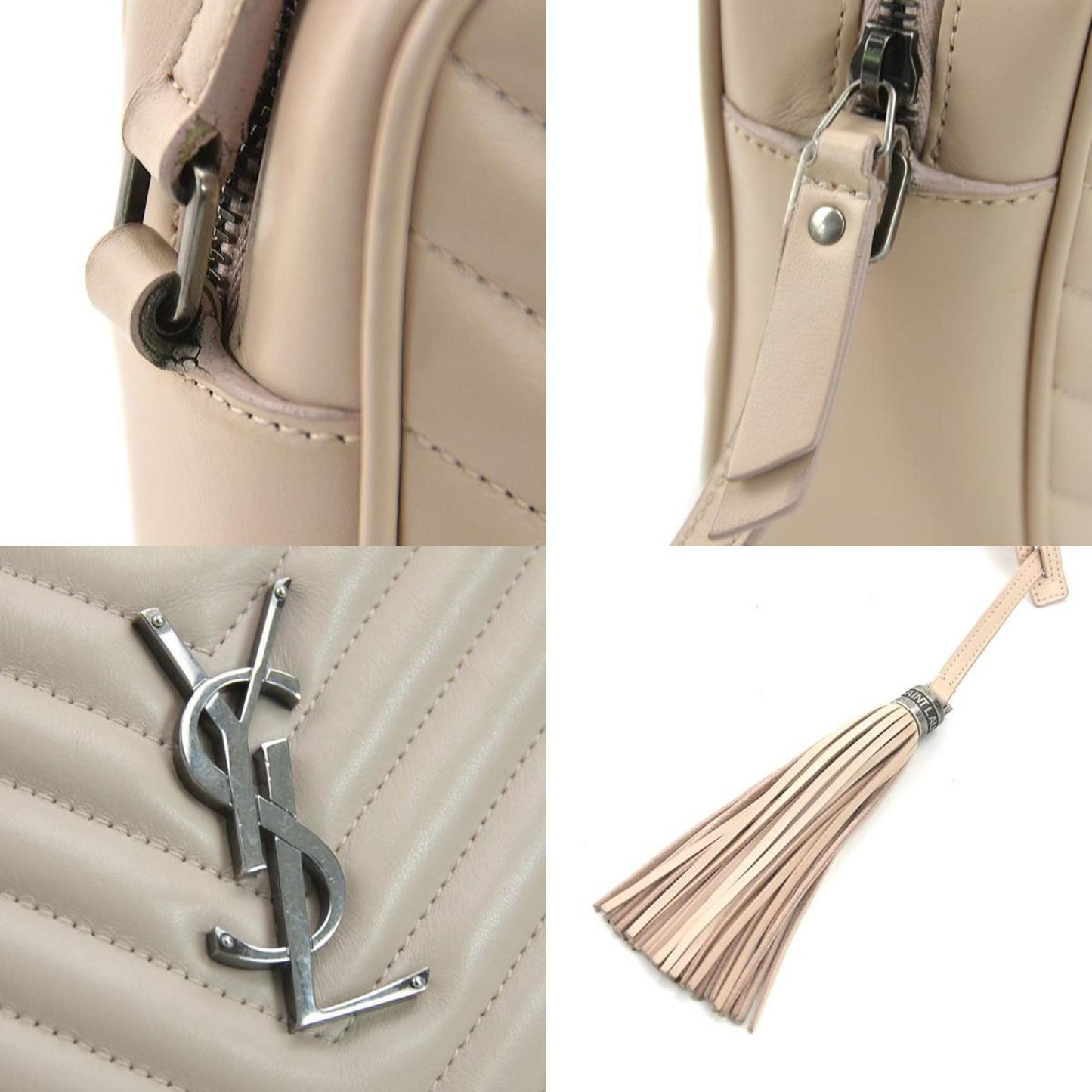 Saint Laurent Lou Beige Leather Bag