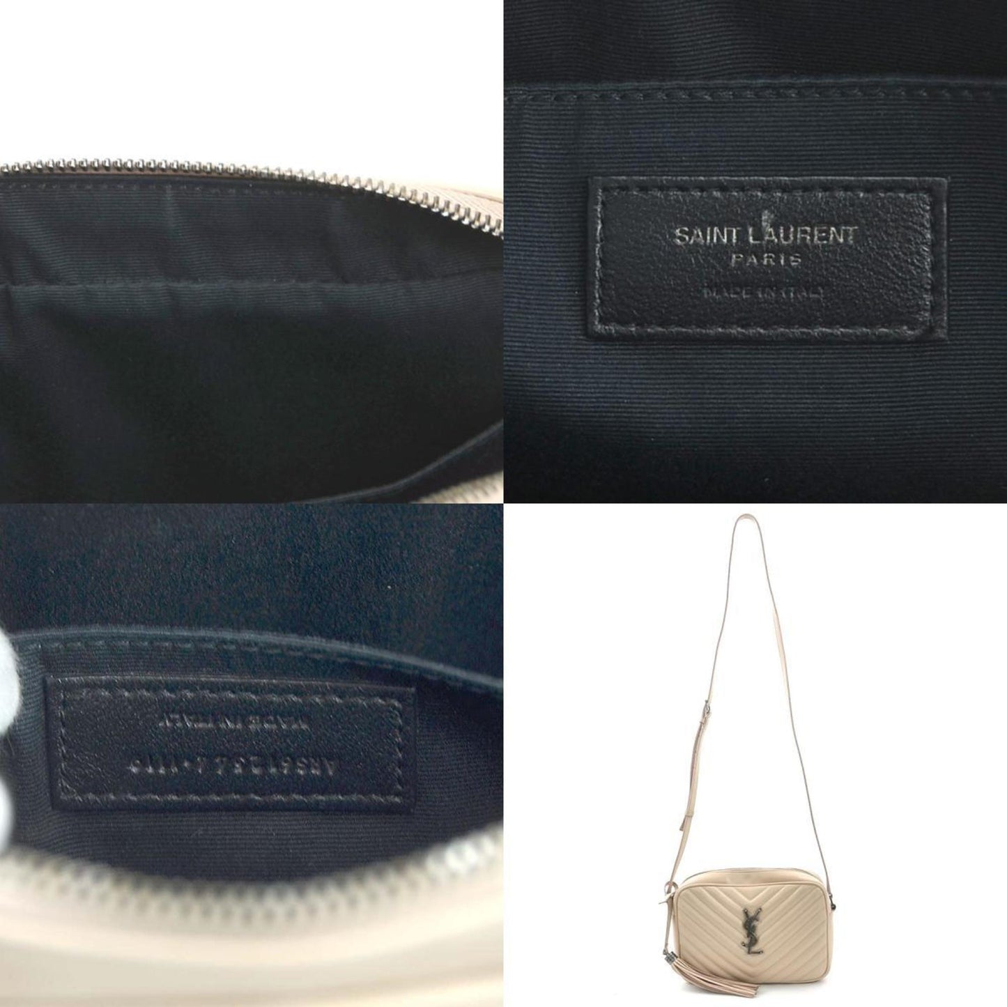 Saint Laurent Lou Beige Leather Bag