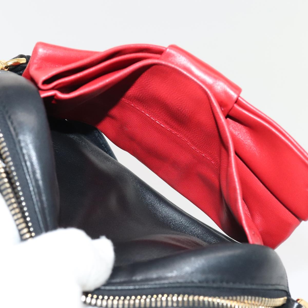 Prada Ribbon Red Leather Bag