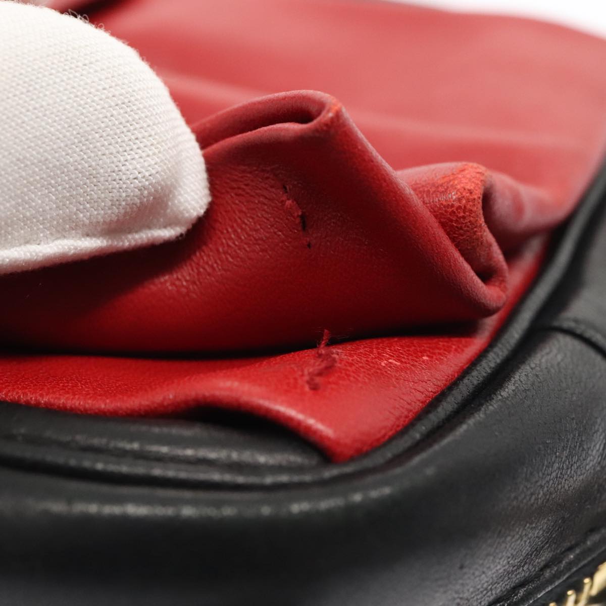 Prada Ribbon Red Leather Bag