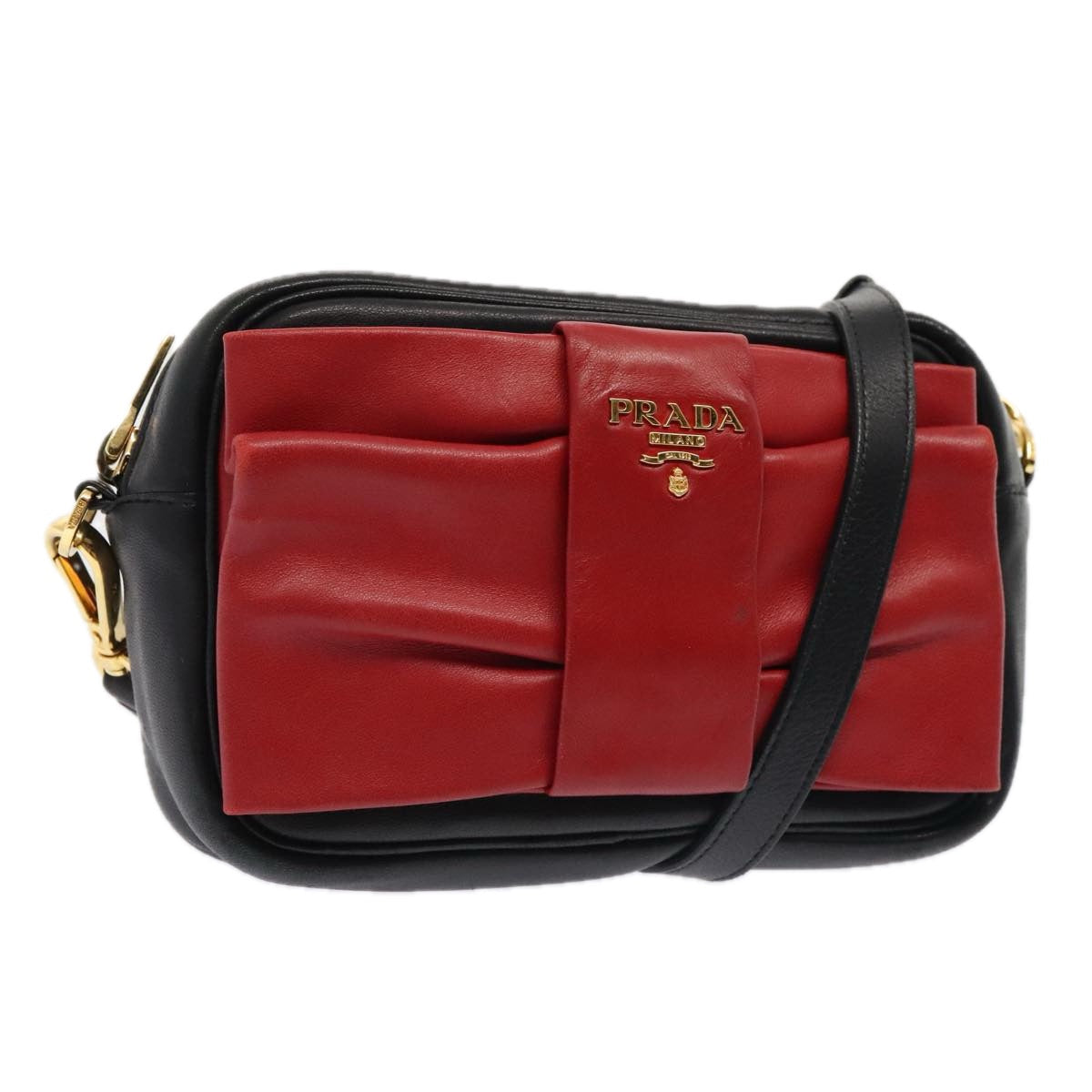 Prada Ribbon Red Leather Bag