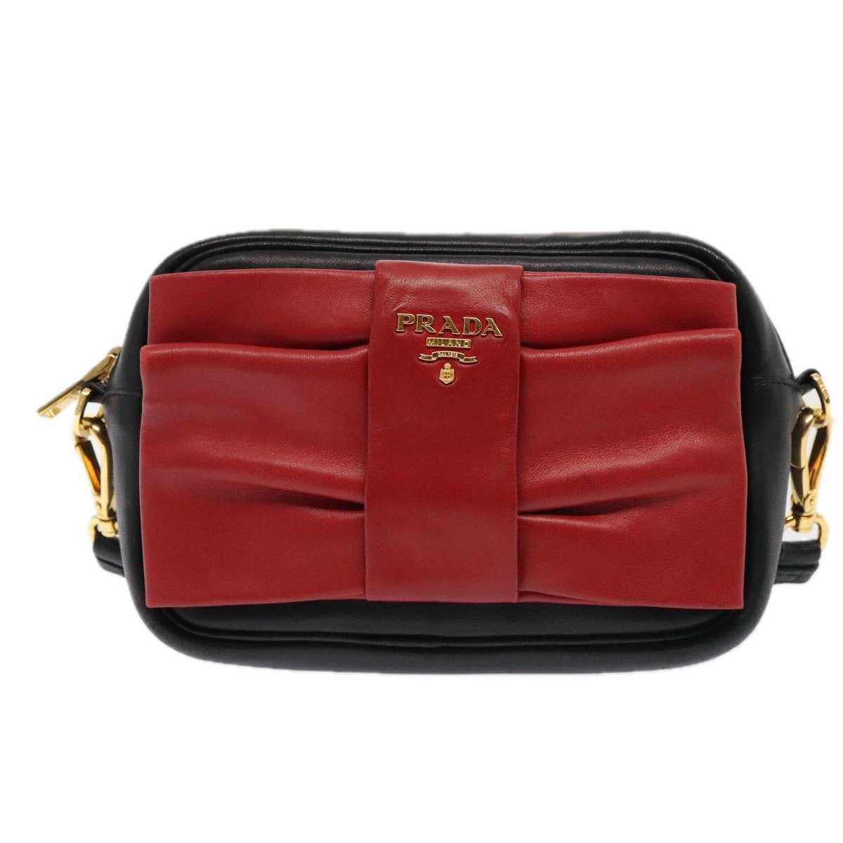 Prada Ribbon Red Leather Bag