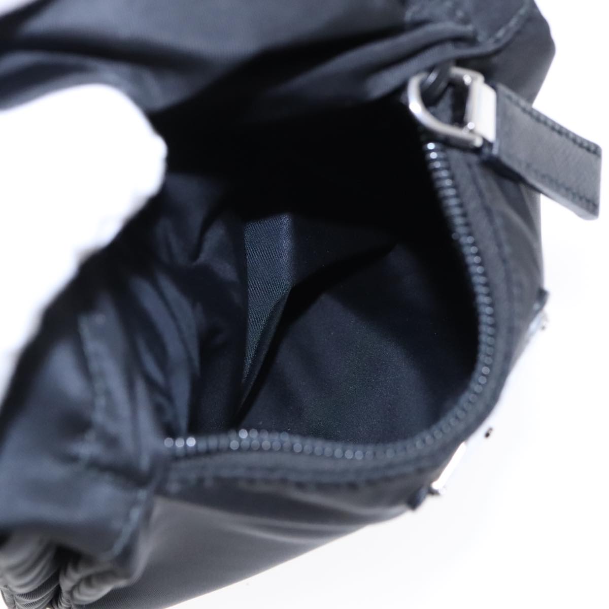 Prada Triangle Logo Black Synthetic Bag