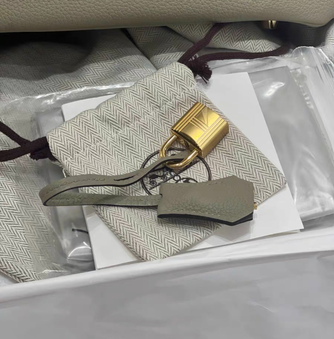 Hermes Birkin 25 Togo leather in Gris Neve - Grey with Gold Hardware