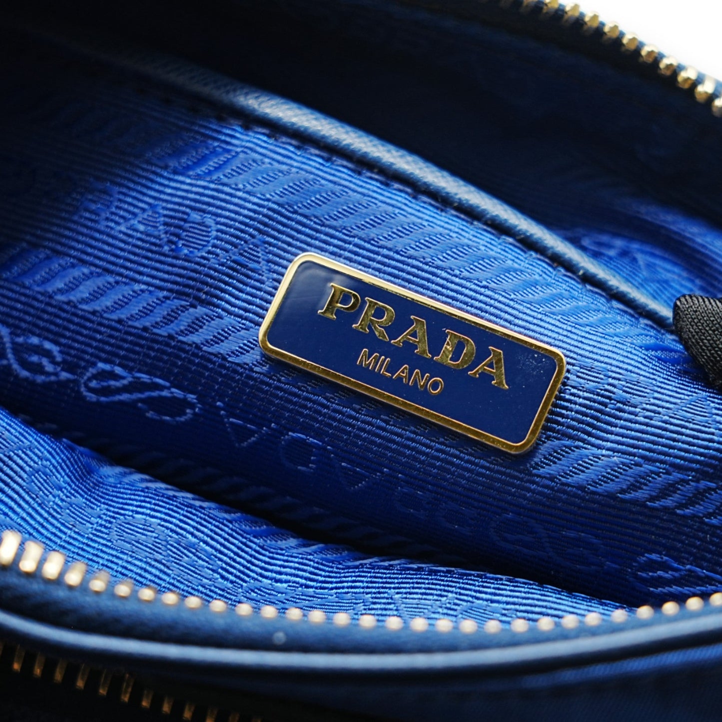 Prada Blue Nylon Shoulder Bag - '10s