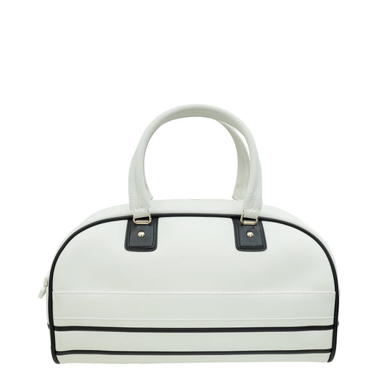 Christian Dior Bicolor Vibe Zip Medium Bowling Bag